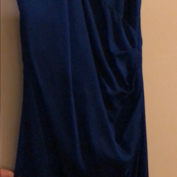 NWT cobalt Nicole Miller ruched wrap dress sz 0 - Picture 7 of 8